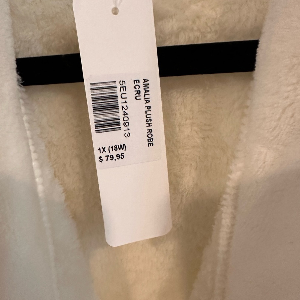 Soft Surroundings Plush Cream Amalia Wrap Robe - NWT - Picture 5 of 8